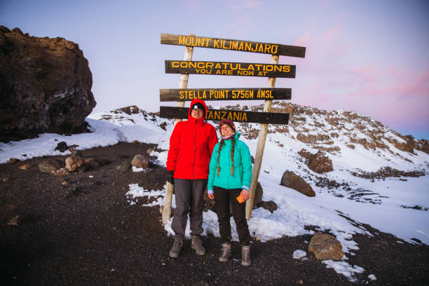 Climbers on Mount Kilimanjaro